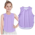 thumbnail image 1 of JIANJIA Toddler Girls Tops & T-Shirts Athletic Solid Color Tank Split Curv Hem Sleeveless Gym Yoga Running Activewear, 1 of 8