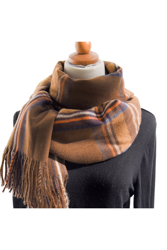JIANJIA Womens Scarves & Wraps Autumn Winter Colorful Plaid Shawl Thickening Fringe Women'S Accessories Sportwear