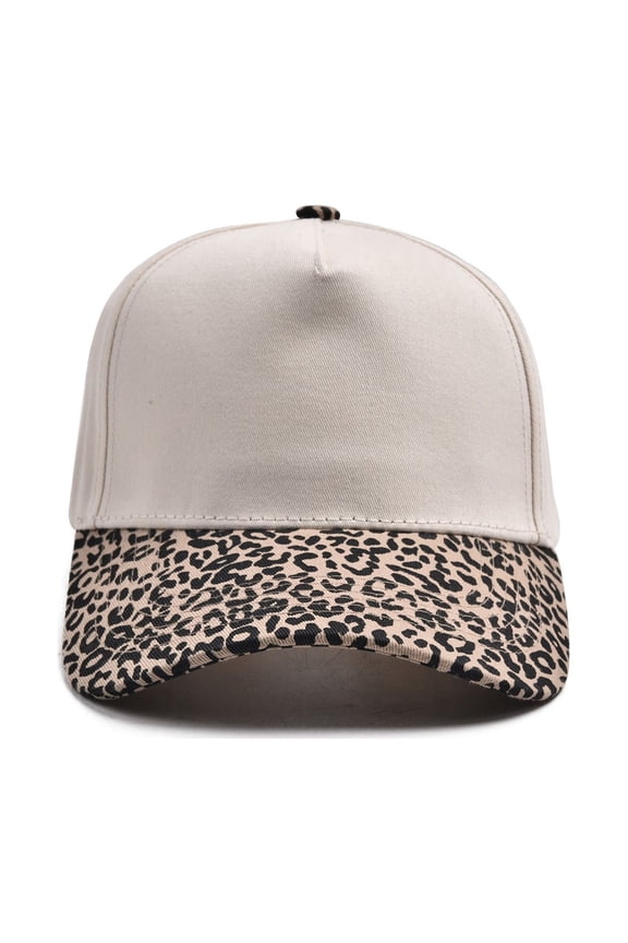 Unisex Leopard Print Trucker Hat Contrast Brim Baseball Cap Adjustable Mesh Back Breathable Summer Sun Hat For Outdoor 2026