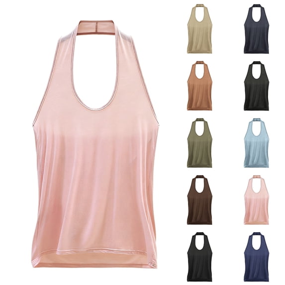 JIANLAI Women Tank Top with Shelf Bra, Sleeveless Padded Built-in Bra Casual Tops, Loose Fit Summer Undershirt 2026