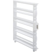JIANYI Slim Rolling Can and Spice Racks - White