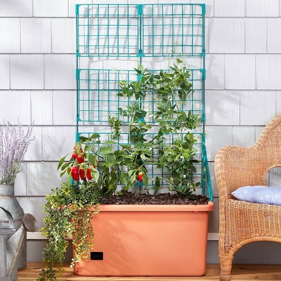 JIANYI Vegetable Planter with Wheels and Trellis - 58 Inch Self Watering