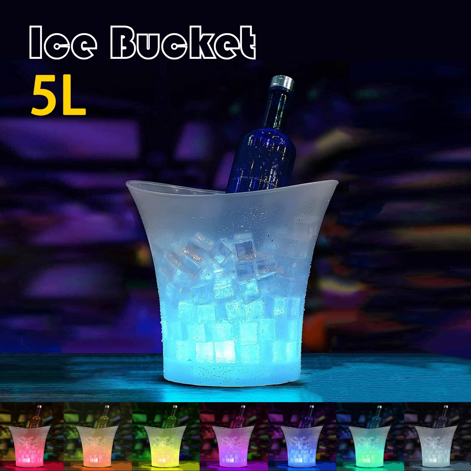 Bucket With Lid Led Ice Bucket With Bluetooth Speaker 5L Large Capacity Wine  Ice Bucket Drink Containers With Multi Colors Changing For Party Buy  Cheaply On Home And Kitchen 5L Glowing LED Ice Bucket ICE Bucket Curve Design Automatic Color