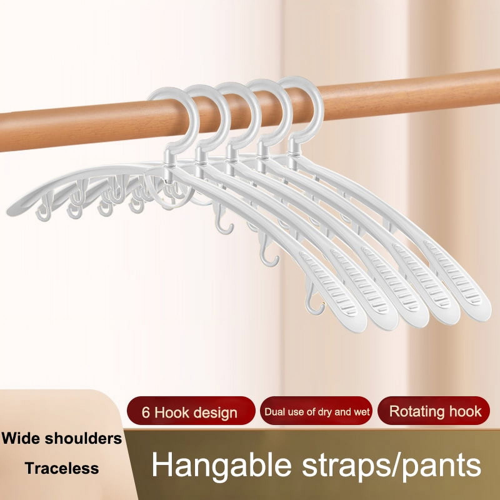 JIAOCHU Non-Slip Wide-Shoulder Plastic Coat Rack Drying Rack Rotatable ...