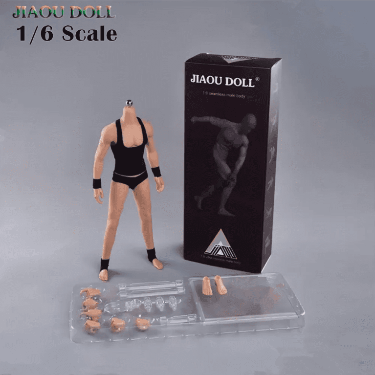 JIAOU Doll Action Figure 1/6 Scale Male Super-Flexible Seamless Body 12 ...