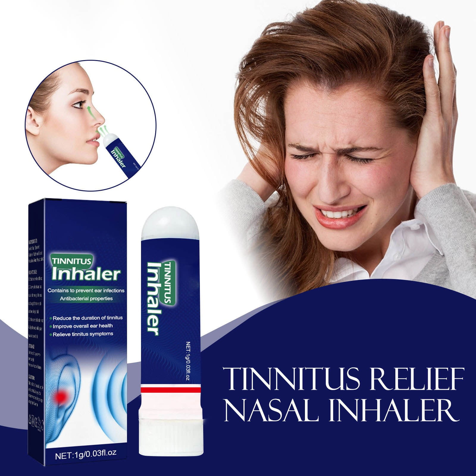 JIASEN Instant Tinnitus Relief Nasal Inhaler Tinnitus Relief Tinnitus