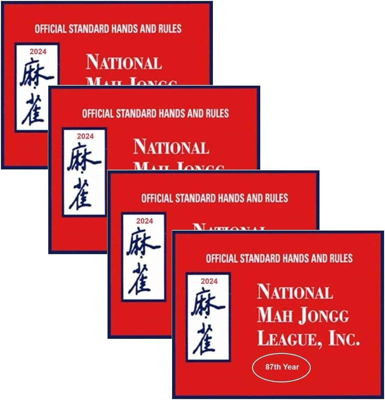 JIASEN Mah Jongg League 2024 Large Size Card, Mah Jongg Card, National