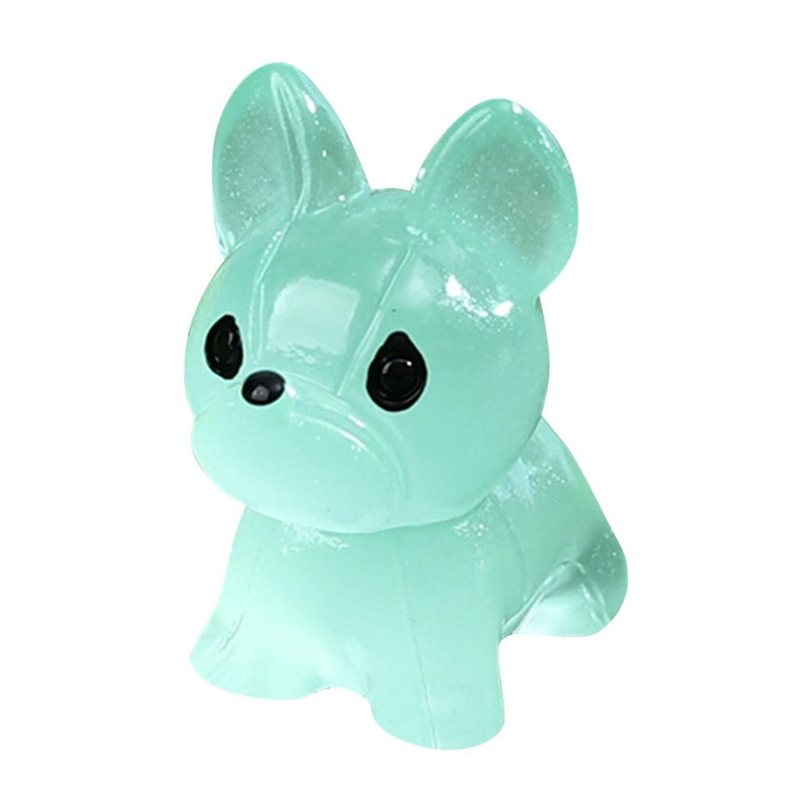WELLACE Mini Glow In The Dark Resin Puppies - 12 Piece Set, Tiny Dog Figures For Fairy Gardens, Dollhouse, Decorations