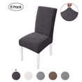 thumbnail image 1 of JIATER 100% Waterproof Dining Chair Covers Stretch Chair Slipcovers Protector Set of 6,Dark Gray, 1 of 8