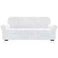 thumbnail image 1 of JIATER 4-Piece Sofa Cover Velvet Couch Cover Stretch Sofa Slipcover Furniture Protector with 3 Cushion Covers,White, 1 of 7