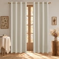 thumbnail image 1 of JIATER Blackout Curtains,42 x 63 inch Blackout Curtains Set of 2 Panels,Thermal Insulated Curtains for Bedroom Living Room,Grommet Window Drapes Curatins,Beige, 1 of 8