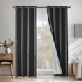thumbnail image 1 of JIATER Blackout Curtains Set of 2 Panels for Bedroom Living Room 52 x 72 inch,Thermal Insulated Room Darkening Blackout Curtains with Grommet,Gray, 1 of 7