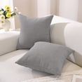thumbnail image 1 of JIATER Pack of 2 Throw Pillow Covers 18x18,Linen Decorative Pillow Covers for Couch,Charcoal, 1 of 6
