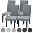thumbnail image 1 of JIATER Chair Covers for Dining Room Stretch Washable Chair Slipcovers Protector Set of 4,Light Gray, 1 of 7