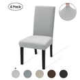 thumbnail image 1 of JIATER Chair Covers for Dining Room Stretch Washable Chair Slipcovers Protector Set of 4,Silver Gray, 1 of 7