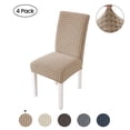 thumbnail image 1 of JIATER Dining Chair Covers Stretch Washable Chair Slipcovers Protector Set of 4,Khaki, 1 of 7