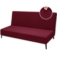 thumbnail image 1 of JIATER Futon Slipcovers Stretch Armless Futon Bed Covers Machine Washable Furniture Protector,Wine Red, 1 of 8