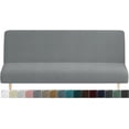 thumbnail image 1 of JIATER Armless Futon Cover Stretch Futon Slipcovers Machine Washable Furniture Protector with Elastic Bottom,Light Gray, 1 of 7