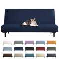 thumbnail image 1 of JIATER Armless Futon Cover Stretch Futon Slipcovers Machine Washable Furniture Protector with Elastic Bottom,Navy, 1 of 7