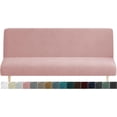 thumbnail image 1 of JIATER Armless Futon Cover Stretch Futon Slipcovers Machine Washable Furniture Protector with Elastic Bottom,Gray Rose, 1 of 7
