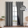 thumbnail image 1 of JIATER Blackout Curtains,42 x 63 inch Blackout Curtains Set of 2 Panels,Thermal Insulated Curtains for Bedroom Living Room,Grommet Window Drapes Curatins,Dark Gray, 1 of 8