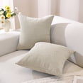 thumbnail image 1 of JIATER Pack of 2 Throw Pillow Covers 18x18,Linen Decorative Pillow Covers for Couch,Beige, 1 of 6