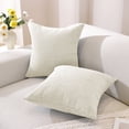 thumbnail image 1 of JIATER Pack of 2 Throw Pillow Covers 18x18,Linen Decorative Pillow Covers for Couch,White, 1 of 6