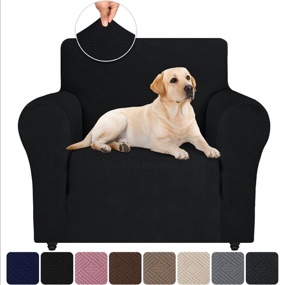 JIATER 1-Piece Armchair Sofa Cover Stretch Couch Cover Washable Sofa Slipcover Furniture Protector for Armchair,Black