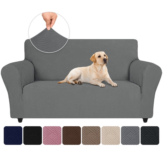JIATER 1-Piece Sofa Cover Stretch Couch Cover Washable Sofa Slipcover Furniture Protector for Loveseat Sofa,Light Gray