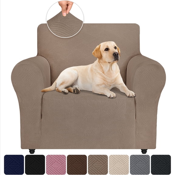 JIATER 1-Piece Armchair Sofa Cover Stretch Couch Cover Washable Sofa Slipcover Furniture Protector for Armchair,Khaki