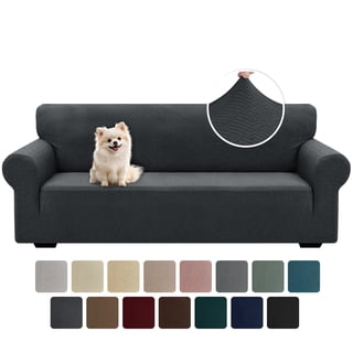 JIATER 1-Piece Sofa Cover Stretch Couch Cover Washable Sofa Slipcover Furniture Protector for 3 Cushion Sofa,Dark Gray
