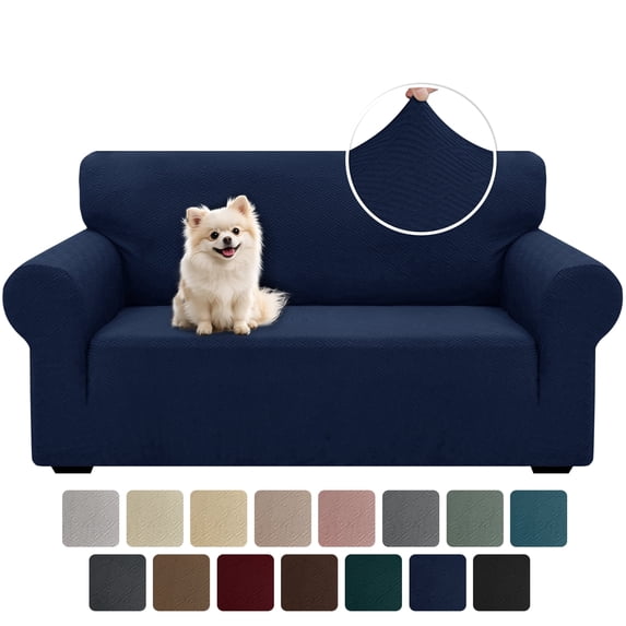 JIATER 1-Piece Sofa Cover Stretch Couch Cover Washable Sofa Slipcover Furniture Protector for Loveseat Sofa,Navy