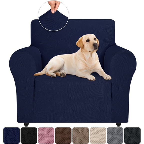 JIATER 1-Piece Armchair Sofa Cover Stretch Couch Cover Washable Sofa Slipcover Furniture Protector for Armchair,Navy