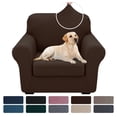 thumbnail image 1 of JIATER 2-Piece Armchair Sofa Cover Stretch Couch Cover Washable Sofa Slipcover Furniture Protector with 1 Cushion Cover,Coffee, 1 of 7