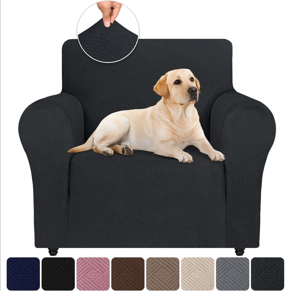 JIATER 1-Piece Armchair Sofa Cover Stretch Couch Cover Washable Sofa Slipcover Furniture Protector for Armchair,Dark Gray