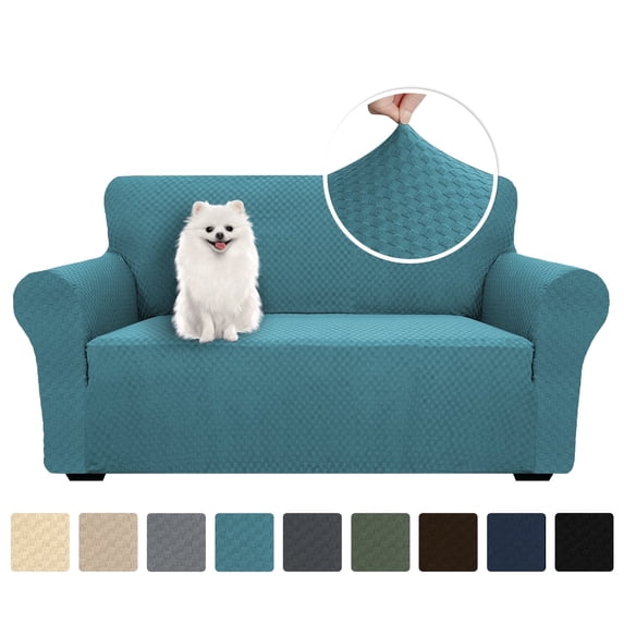 JIATER 1-Piece Sofa Cover Stretch Couch Cover Washable Sofa Slipcover Furniture Protector for Loveseat Sofa,Peacock Blue