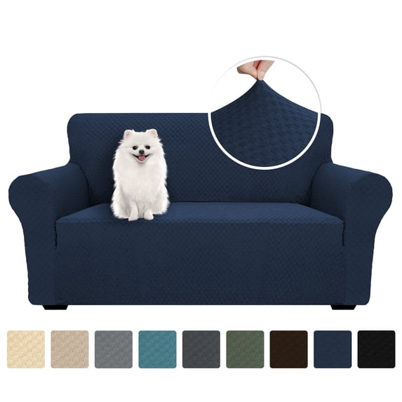 JIATER 1-Piece Sofa Cover Stretch Couch Cover Washable Sofa Slipcover Furniture Protector for Loveseat Sofa,Navy