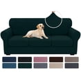 thumbnail image 1 of JIATER 4-Piece Sofa Cover Stretch Couch Cover Washable Sofa Slipcover Furniture Protector with 3 Cushion Covers,Sofa Dark Green, 1 of 7