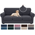thumbnail image 1 of JIATER 4-Piece Sofa Cover Stretch Couch Cover Washable Sofa Slipcover Furniture Protector with 3 Cushion Covers,Sofa Dark Gray, 1 of 7