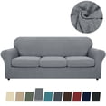 thumbnail image 1 of JIATER 4-Piece Sofa Cover Stretch Couch Cover Washable Sofa Slipcover Furniture Protector with 3 Cushion Covers,Sofa Light Gray, 1 of 8