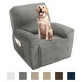thumbnail image 1 of JIATER Recliner Chair Covers Velvet Recliner Covers Stretch Recliner Slipcover with Pockets,Gray, 1 of 8