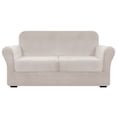 thumbnail image 1 of JIATER 3-Piece Sofa Cover Stretch Couch Cover Velvet Sofa Slipcover Furniture Protector with 2 Cushion Covers,Loveseat Beige, 1 of 7