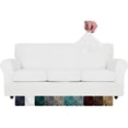 thumbnail image 1 of JIATER 4-Piece Sofa Cover Stretch Couch Cover Velvet Sofa Slipcover Furniture Protector with 3 Cushion Covers,Sofa White, 1 of 7