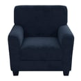 thumbnail image 1 of JIATER 2-Piece Armchair Sofa Cover Stretch Couch Cover Velvet Sofa Slipcover Furniture Protector with 1 Cushion Cover,Navy, 1 of 7