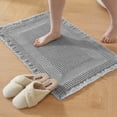 thumbnail image 1 of JIATER Waffle Bathroom Rugs 24x17,Soft Absorbent Bath Mat Non-Slip Backing Quick Dry Washroom Mats,Light Gray, 1 of 9