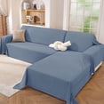 thumbnail image 1 of JIATER Couch Covers for L Shaped Sectional Sofa Covers 2-Piece Stretch Throw Sofa Slipcovers,Blue, 1 of 8