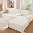 thumbnail image 1 of JIATER Couch Covers for L Shaped Sectional Sofa Covers 2-Piece Stretch Throw Sofa Slipcovers,Beige, 1 of 8