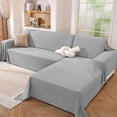thumbnail image 1 of JIATER Couch Covers for L Shaped Sectional Sofa Covers 2-Piece Stretch Throw Sofa Slipcovers,Light Gray, 1 of 8