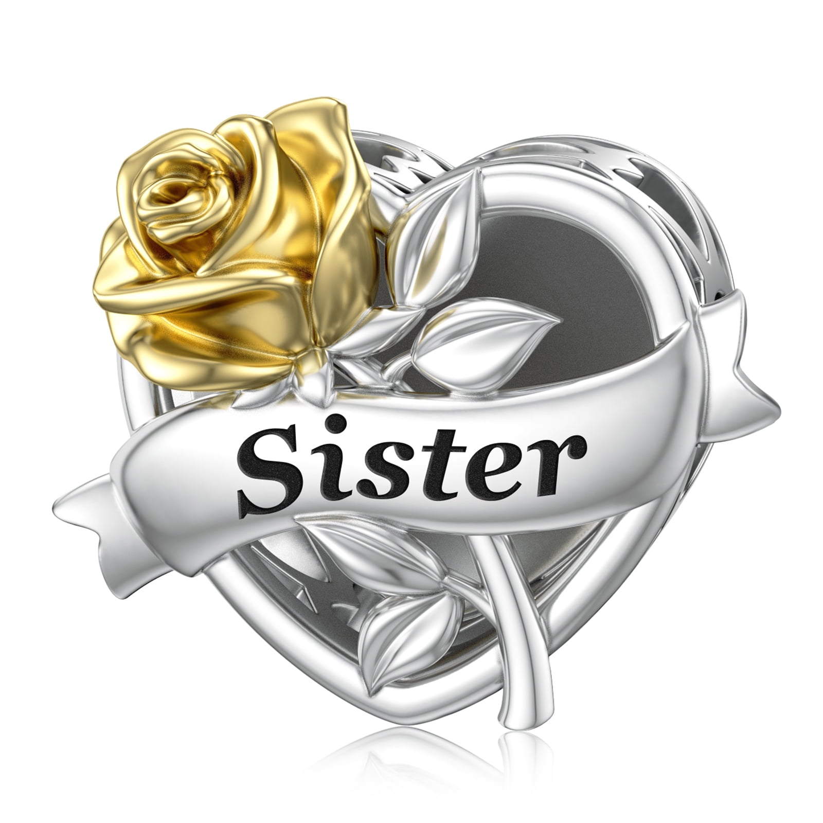JIAYIQI Sister Charms Fit Charm Bracelet Love Charm Jewelry Gift