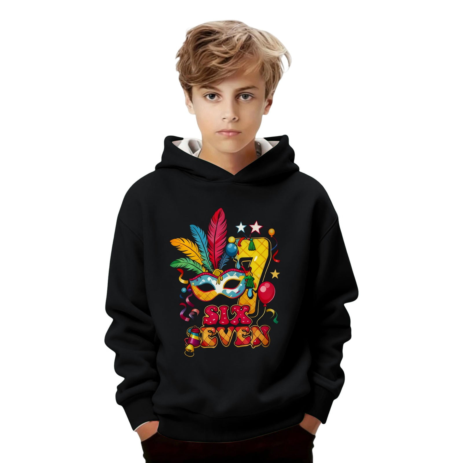 C-63 Boys Printed Sweatshirt – Red & White main image 1